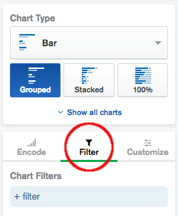 Image showing how to access filter tab