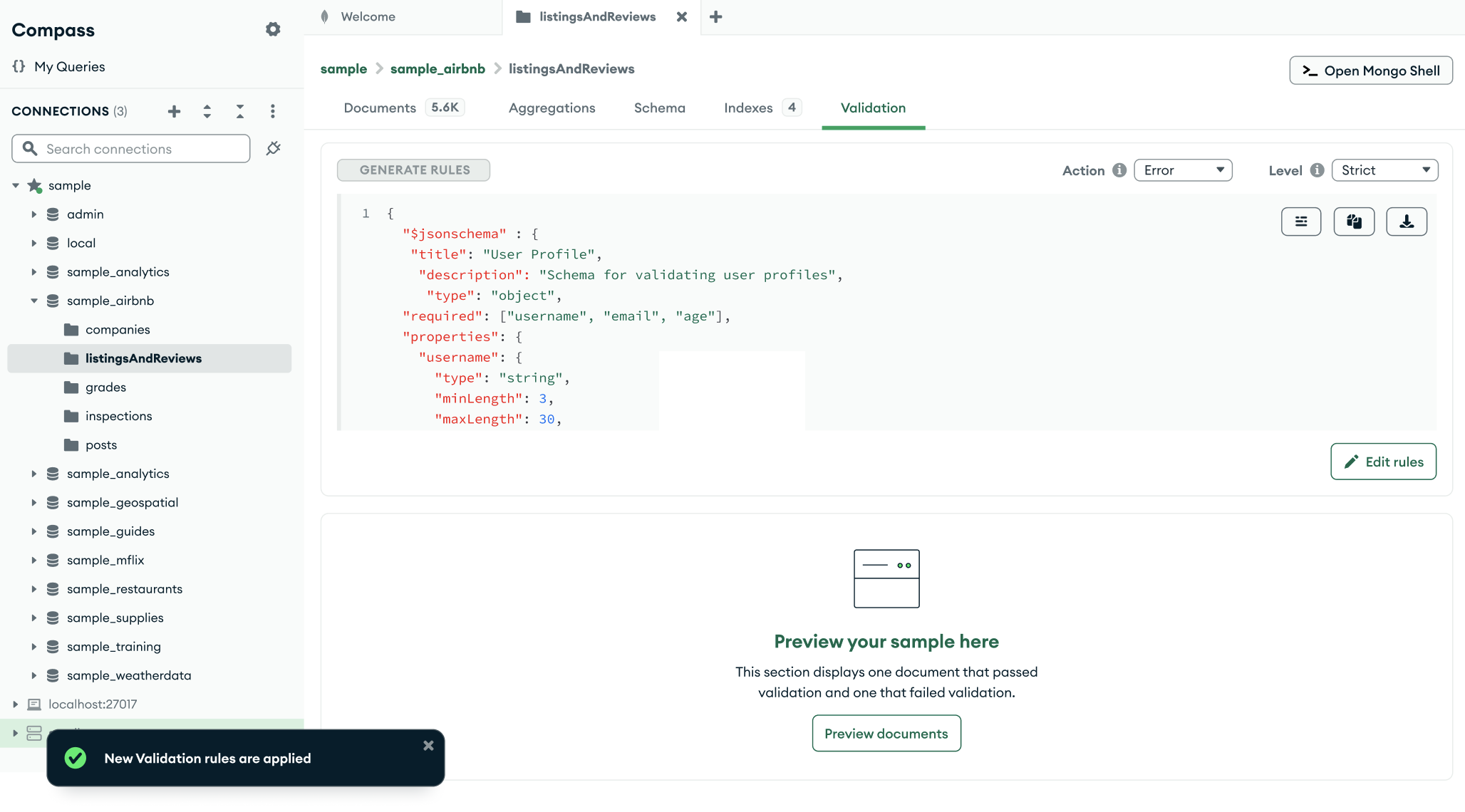 Edit rules in code block